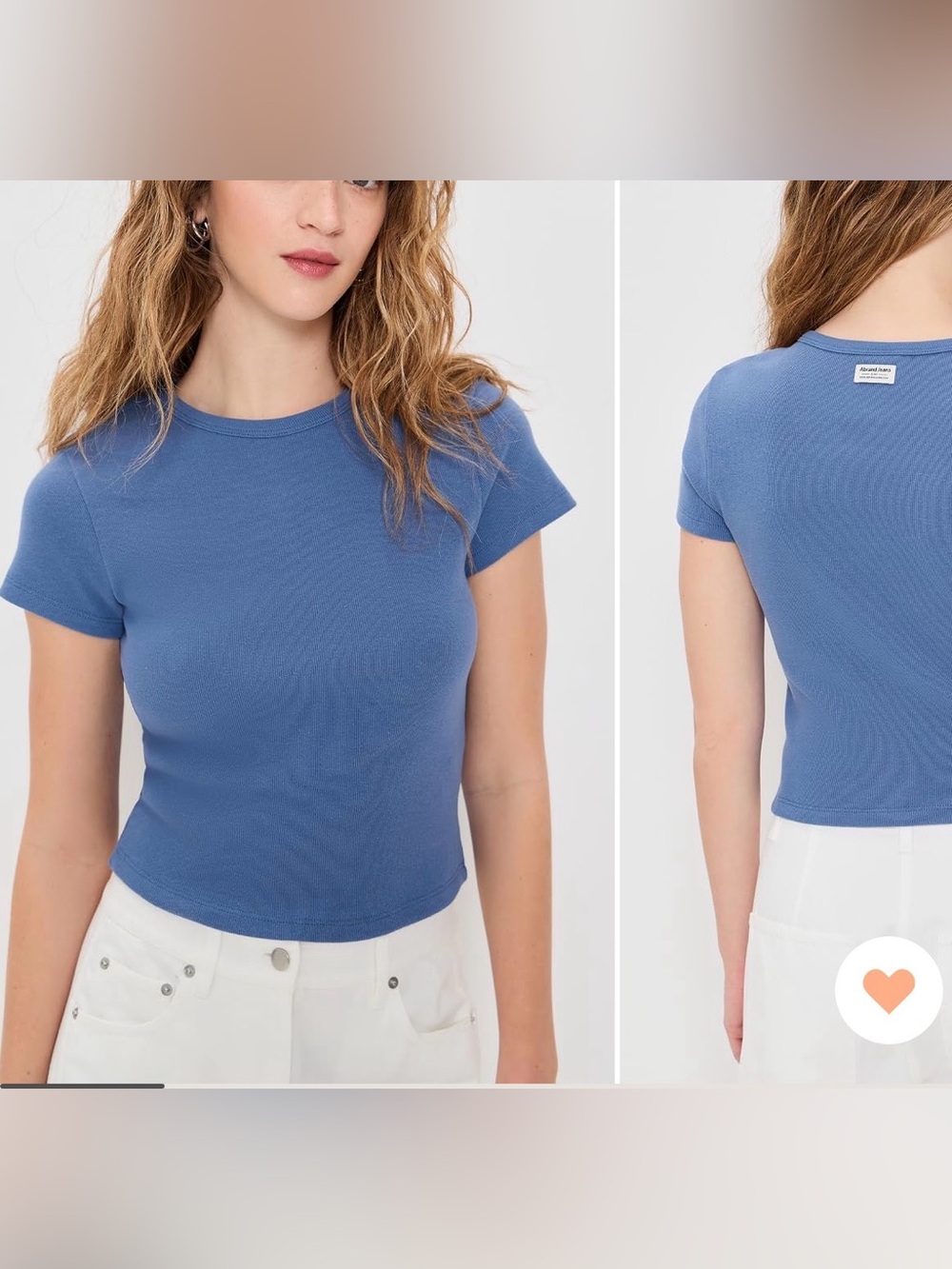 Abrand Jeans Blue Baby Tee NWOT